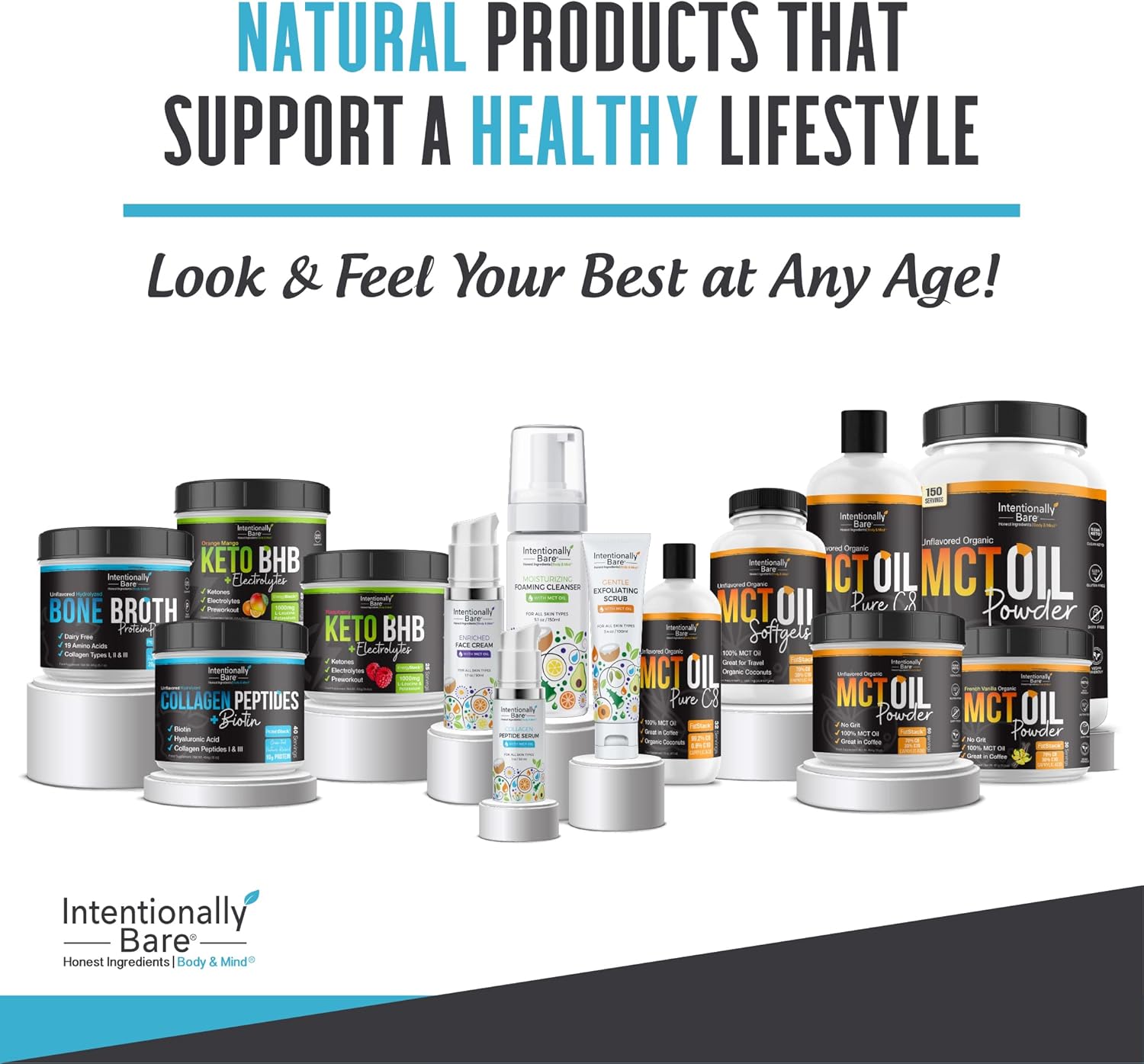 Non-GMO Collagen Peptides Powder with Biotin, Hyaluronic Acid - Grass Fed Protein Powder - Keto Friendly - 40 Servings