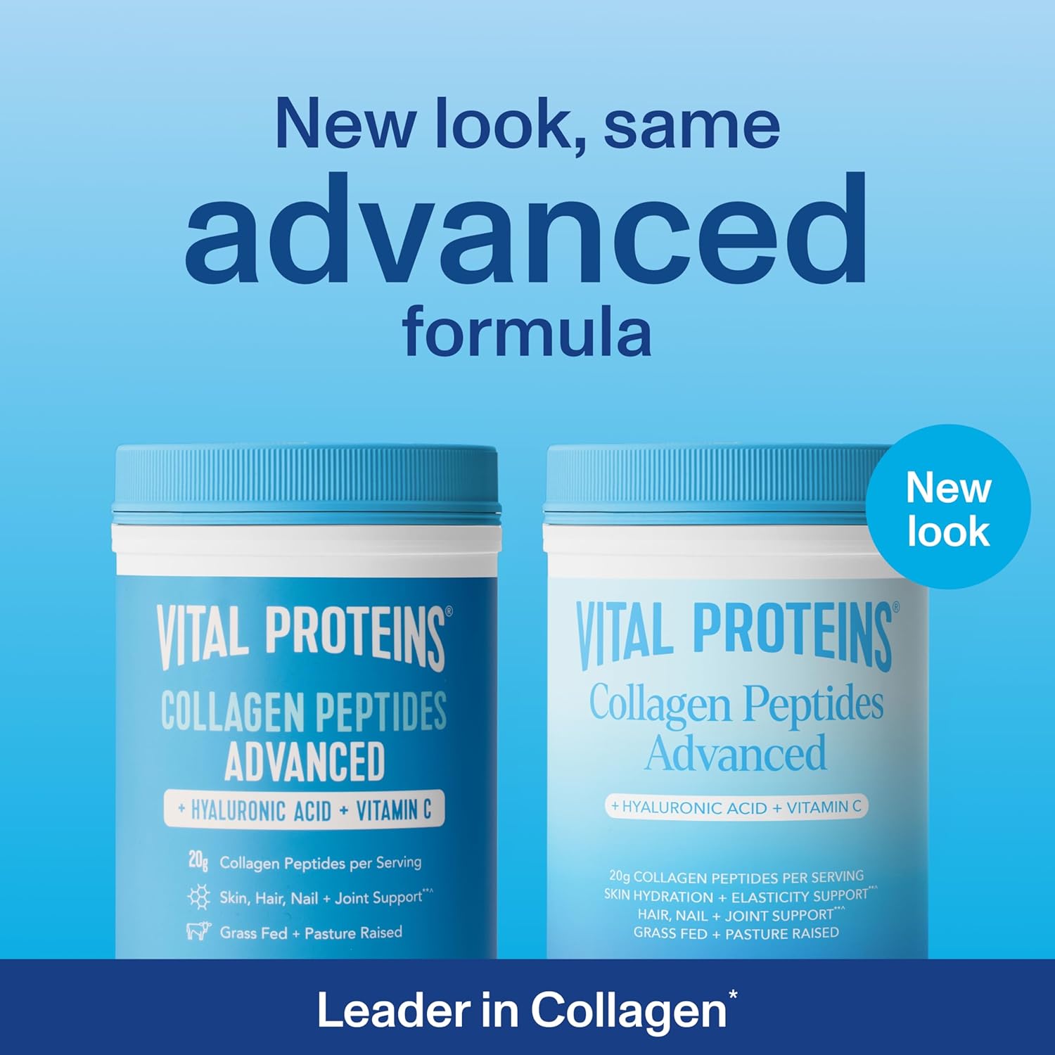 Non-GMO Grass Fed Collagen Powder with Hyaluronic Acid and Vitamin C - 9.33oz Unflavored Supplement