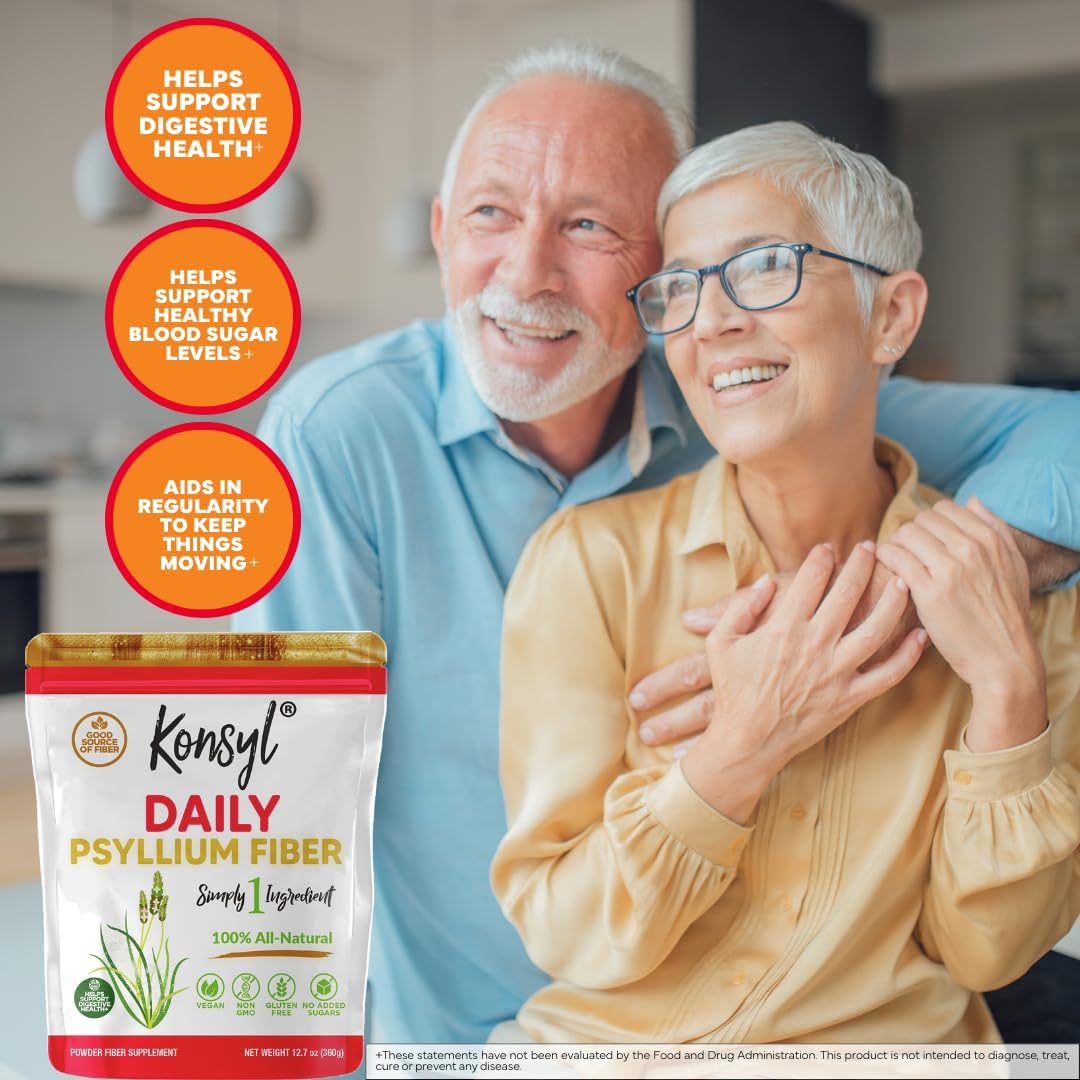Non-GMO Psyllium Fiber Powder 360g - Vegan Keto-Friendly Supplement for Digestive Health