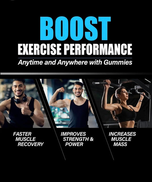 Non GMO Vegan Creatine Monohydrate Gummies for Better Fitness - Men and Women's Healthcare Supplement