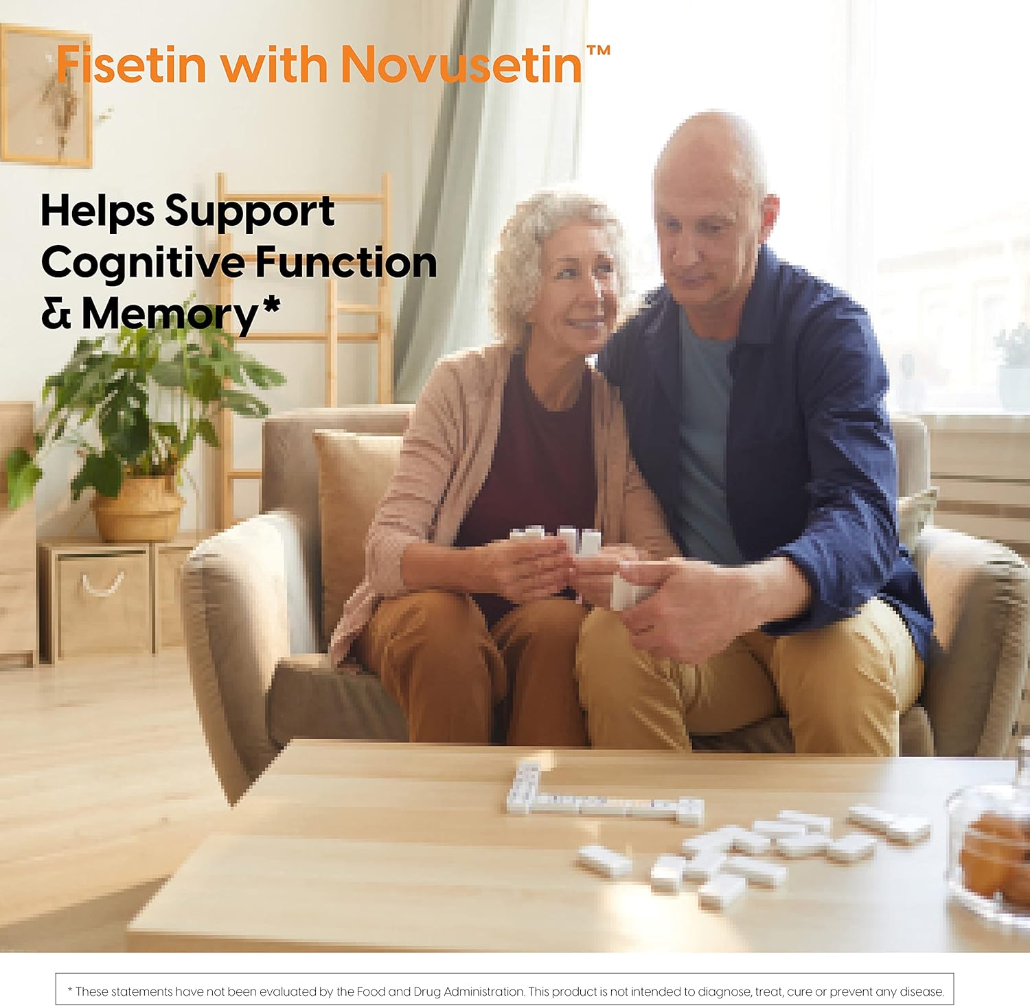 Non-GMO Vegan Fisetin with Novusetin Capsules, Gluten & Soy Free - 100mg, 30 Count