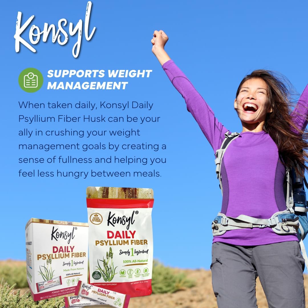 Non-GMO Vegan Keto-Friendly Psyllium Fiber Supplement for Digestive Health - 19oz Powder