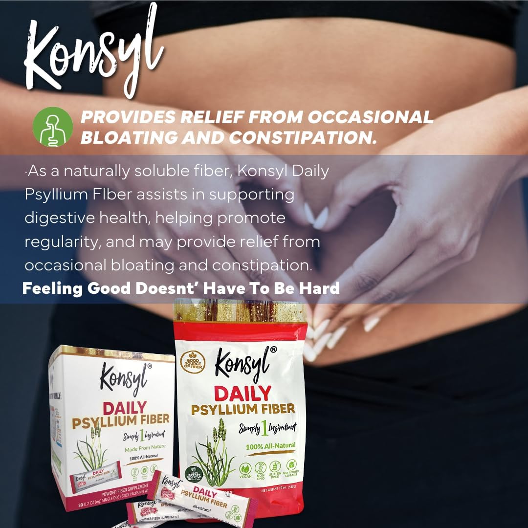 Non-GMO Vegan Keto-Friendly Psyllium Fiber Supplement for Digestive Health - 19oz Powder