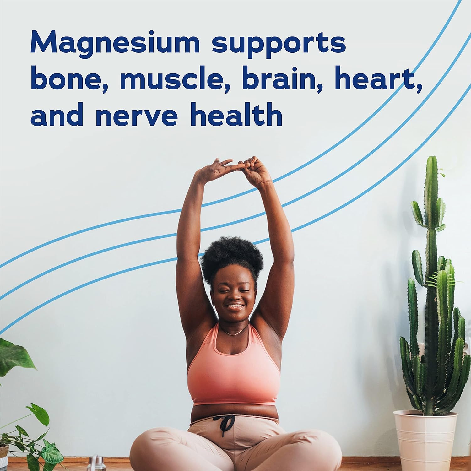 Non-GMO Vegan Magnesium Glycinate for Bone, Muscle, Heart & Nerve Health - Natural Vitality Calm, Gluten-Free 180ct