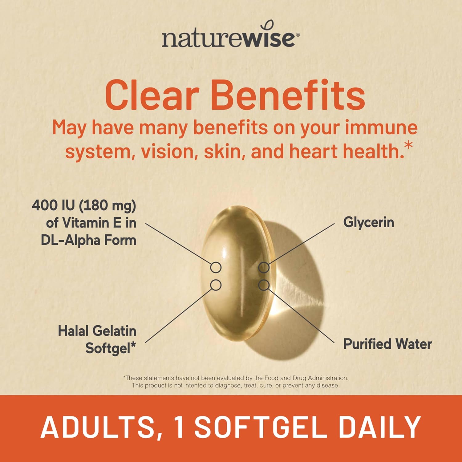 Non-GMO Vitamin E 400 IU Softgels (180mg DL-Alpha) - Antioxidant Supplement for Skin, Heart, Eye, Immune Health - 200 Count