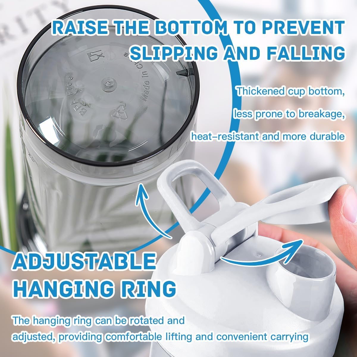 Non Hodgkin Lymphoma Cancer Awareness Shaker Bottle - Leak-proof Mixer for Pre Workout Protein Shakes - 18oz White Bottle