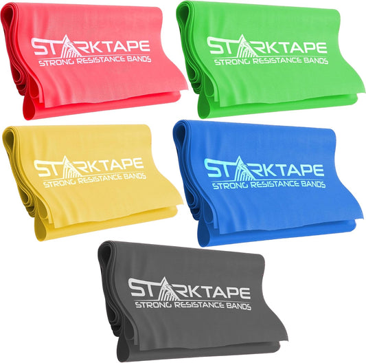 Non-Latex Resistance Bands Set - Ideal for Home Workouts, Yoga, Pilates, and Physical Therapy - 3 or 5 Pack with Professional Elastic Bands