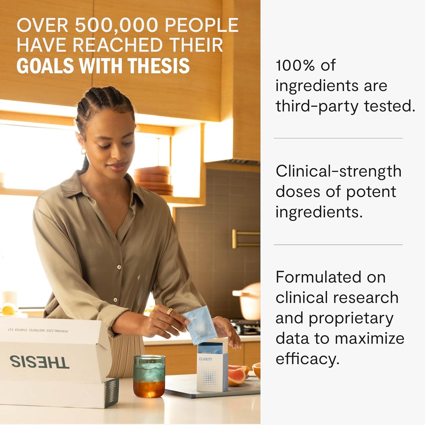 Nootropic Focus Supplements with Lion's Mane & Alpha GPC - Brain Support for Enhanced Clarity & Concentration (12 Servings)