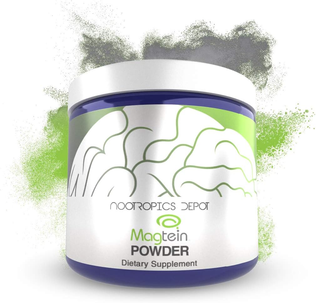 Nootropics Depot Magtein Magnesium L-Threonate Powder 120g | Supports Cognitive Function & Heart Health | Natural Mineral Supplement for Mitochondrial Function