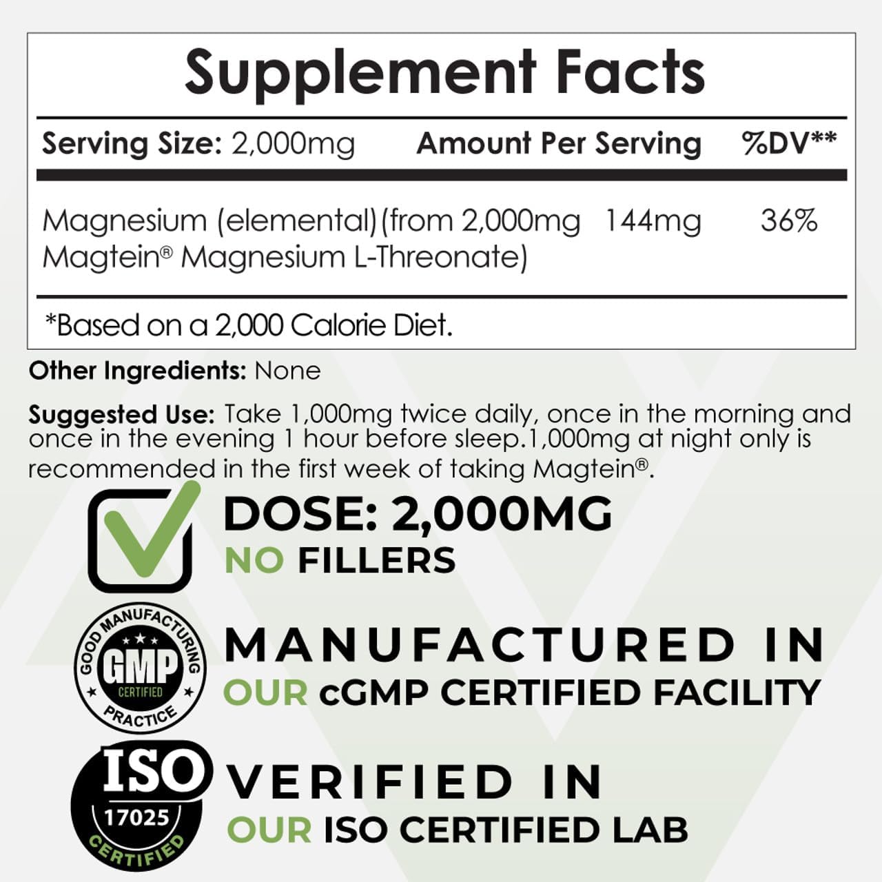 Nootropics Depot Magtein Magnesium L-Threonate Powder 120g | Supports Cognitive Function & Heart Health | Natural Mineral Supplement for Mitochondrial Function
