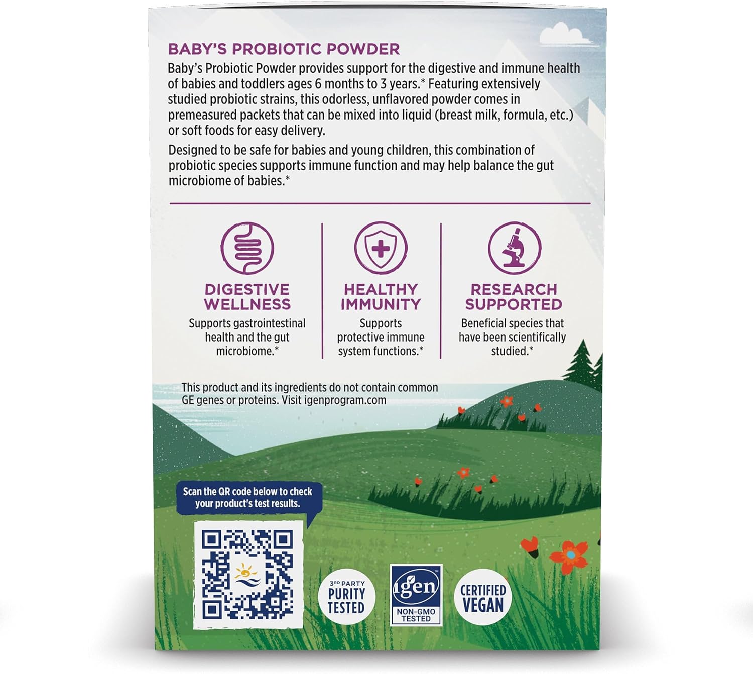 Nordic Naturals Baby Probiotic Powder - Unflavored, 30 Packets, 4 Billion CFU - Digestive & Immune Support for Babies & Toddlers