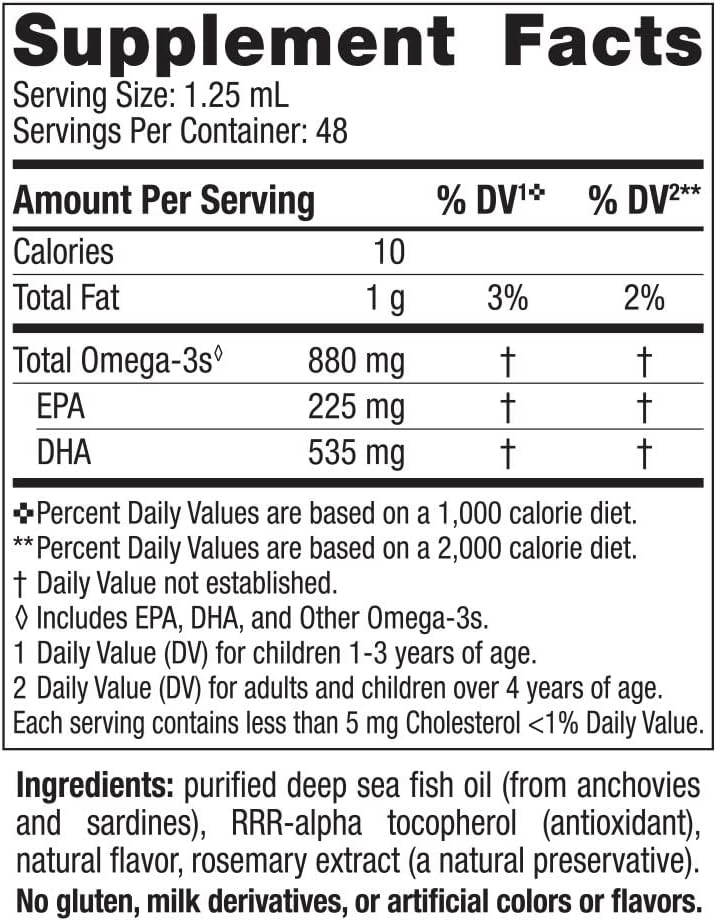 Nordic Naturals Children’s DHA Xtra Berry Punch 2 oz - 880mg Omega-3s for Kids - Cognitive & Immune Support - Non-GMO - 48 Servings