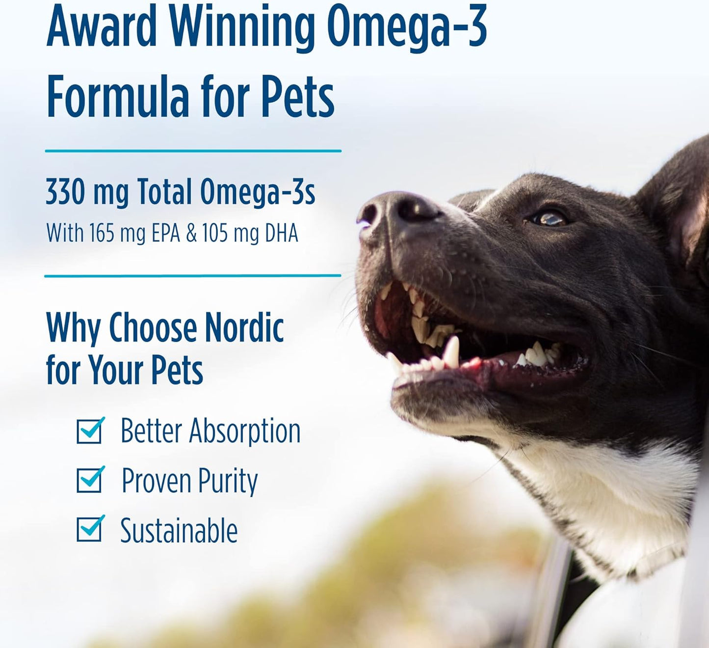 Nordic Naturals Omega-3 Pet Soft Gels - Unflavored Fish Oil for Dogs - Promotes Heart, Skin, Coat, Joint & Immune Health - 90 ct