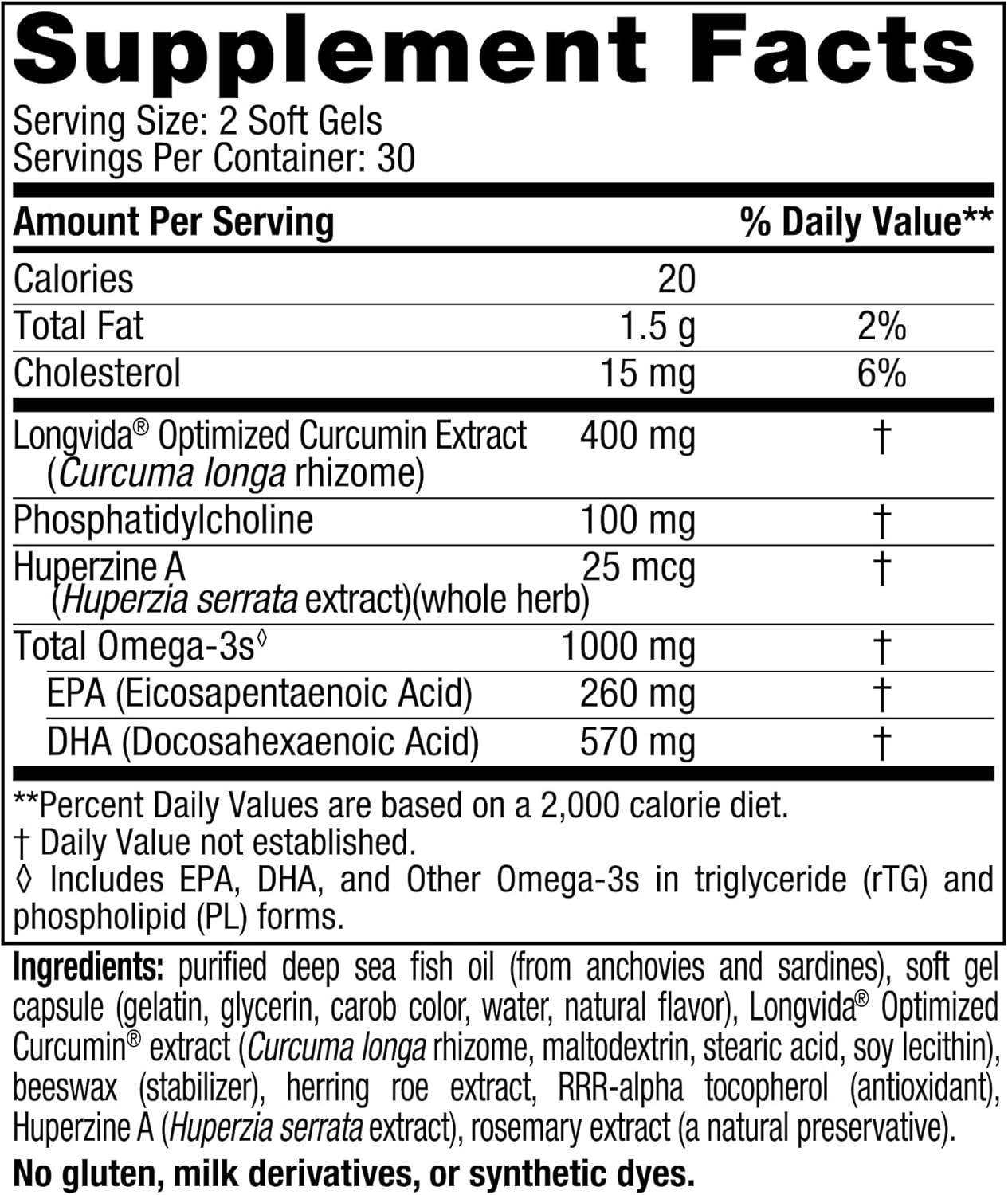 Nordic Naturals Omega Memory Soft Gels: 1000mg Omega-3 + 400mg Curcumin for Memory & Cognition - 30 Servings