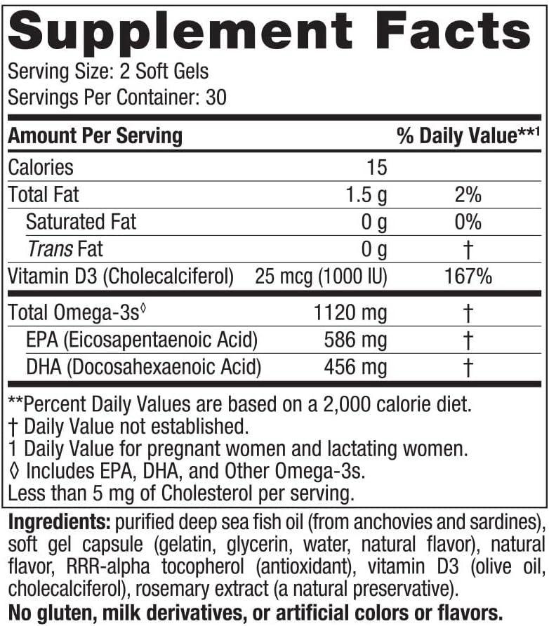 Nordic Naturals Postnatal Omega-3 Soft Gels with Vitamin D3 - Supports New Moms' Wellness, Mood, and Metabolism - 60 Soft Gels