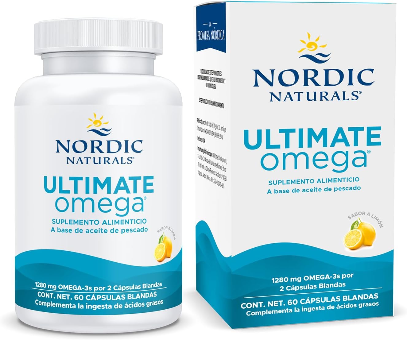 Nordic Naturals Ultimate Omega 1280 Mg Softgels, 60 Count - Fish Oil Supplement with EPA & DHA Omega-3 Fatty Acids