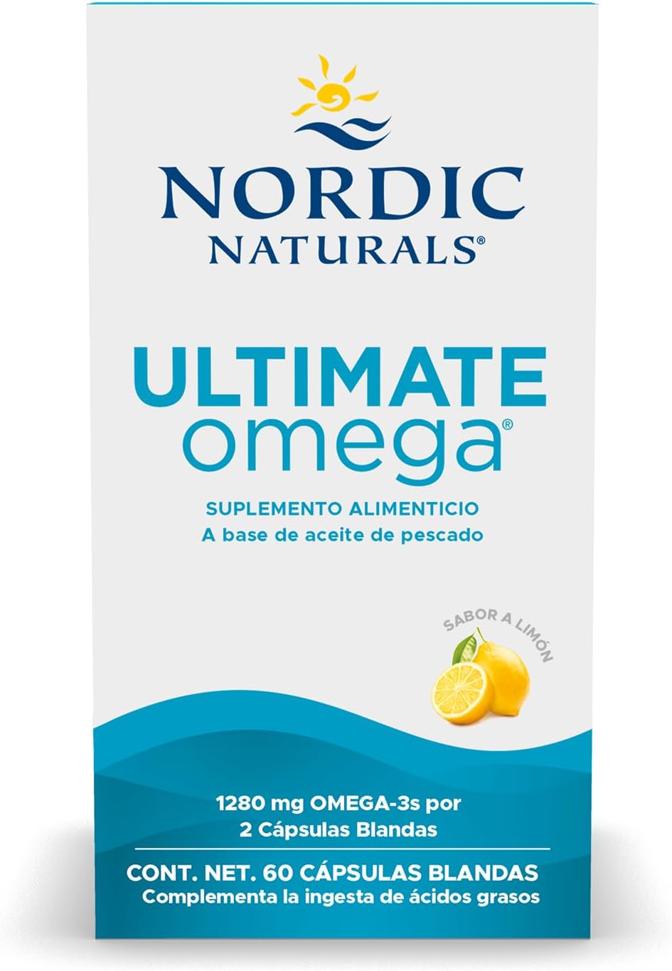 Nordic Naturals Ultimate Omega 1280 Mg Softgels, 60 Count - Fish Oil Supplement with EPA & DHA Omega-3 Fatty Acids