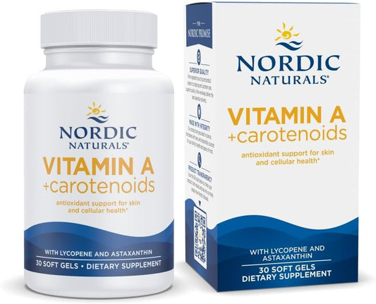 Nordic Naturals Vitamin A Soft Gels with Carotenoids for Skin & Cellular Health - Non-GMO - 30 Servings