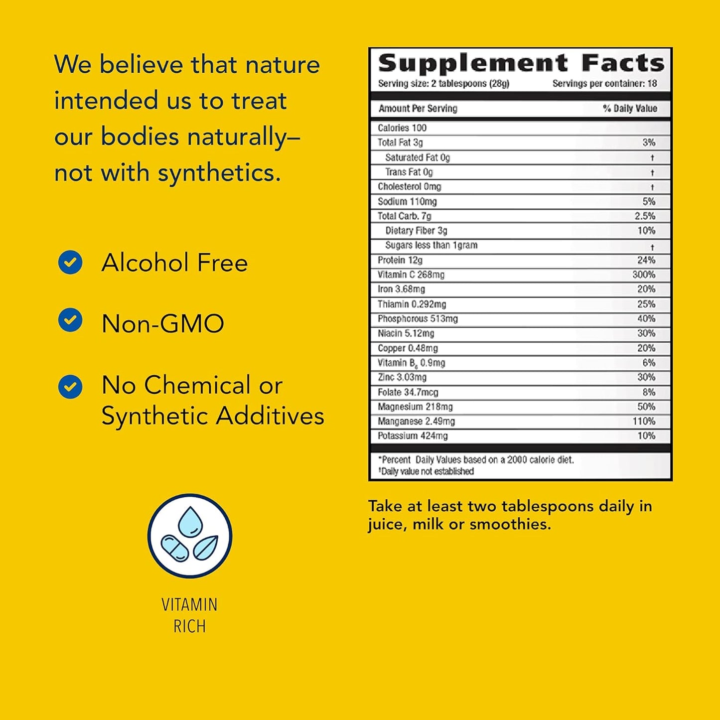 North American Herb & Spice Purely-Zinc Plus Whole Food Supplement - Healthy Immune Support with Austrian Pumpkin Seed, Rice Bran & Camu Camu - Non-GMO - 18 Servings