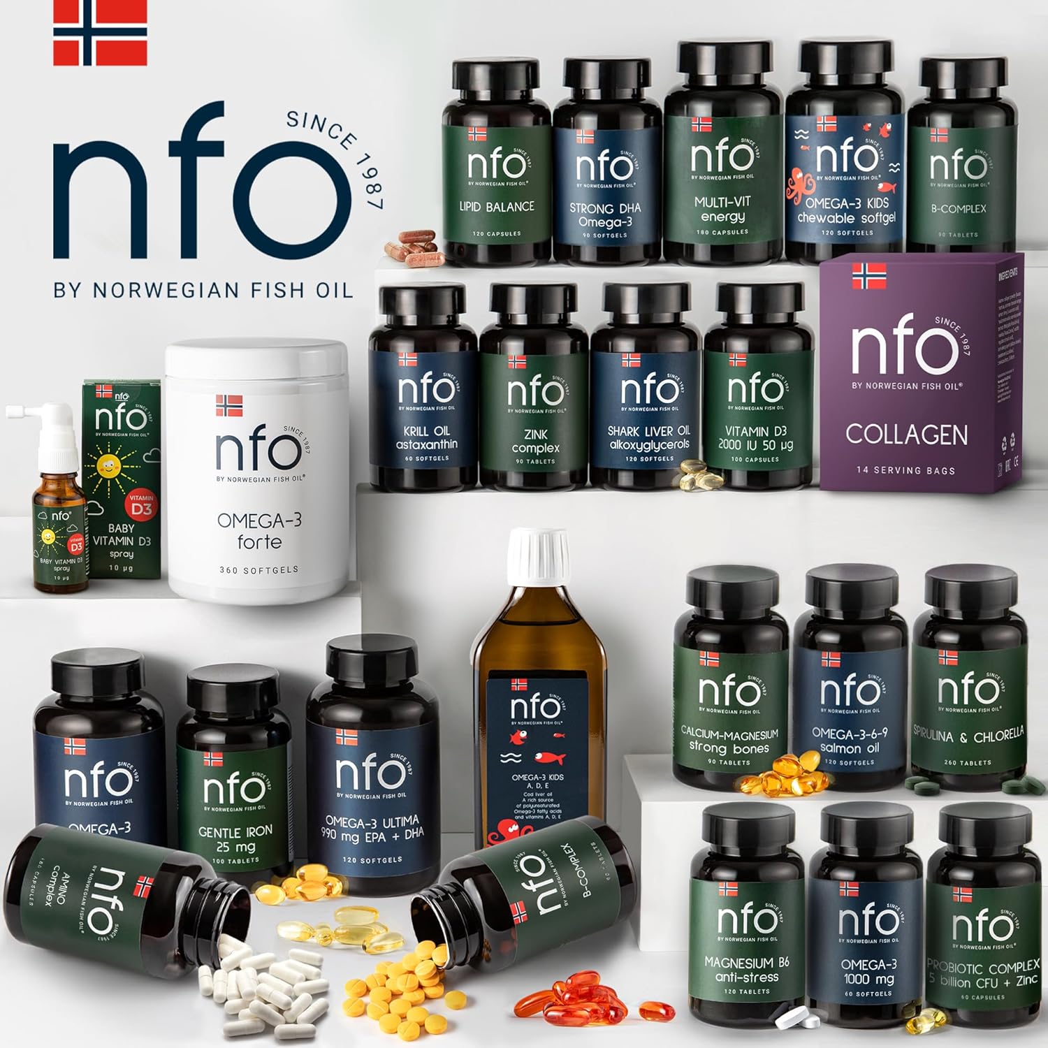 Norwegian Natural High Dose Iron Complex with Ferrochel Formula - 100 Tablets, Vegan-Friendly and Highly Bioavailable Iron Supplement for Efficient Iron Deficiency Treatment