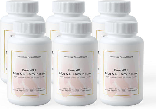Nourished Natural Health Inositol 40:1 Myo & D-Chiro Blend - Women's Fertility, Skin Health, Menstrual Support - 720 Capsules