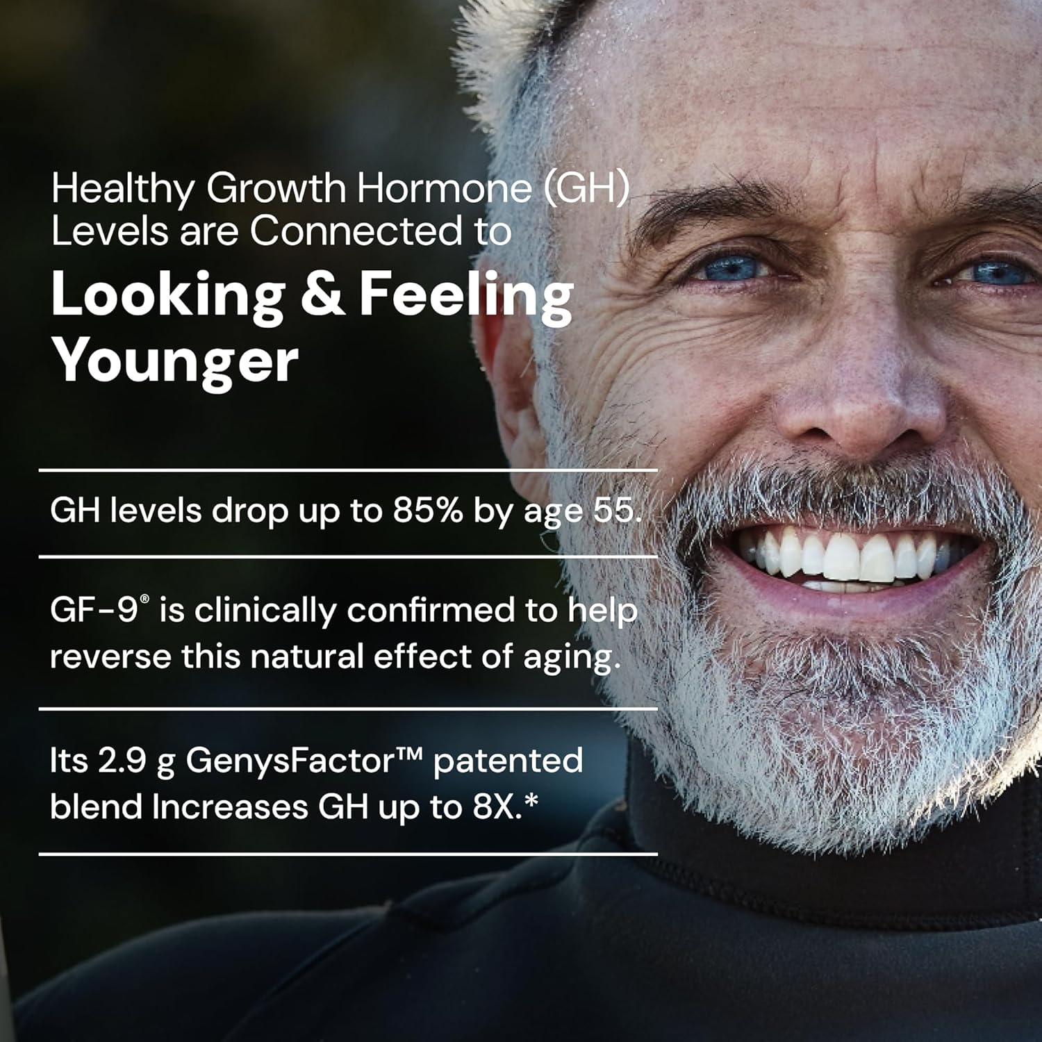 Novex Biotech GF-9: HGH Boosting Supplement for Men - Energy, Endurance, Sleep Support - 84 Ct