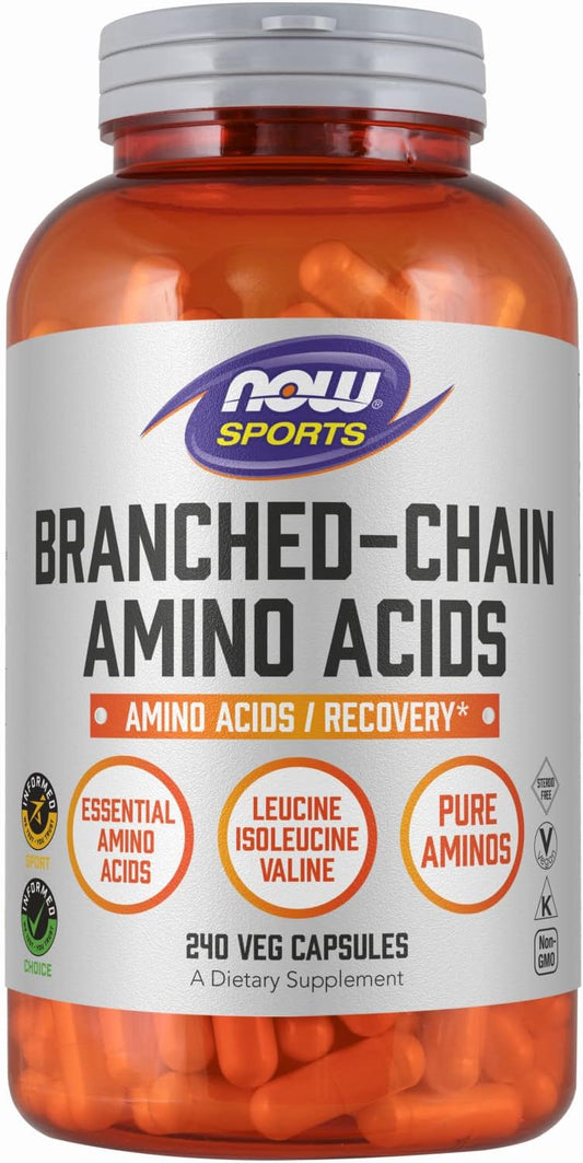 Now Foods BCAA 240 Capsules - 4 Pack, Amino Acids Supplement