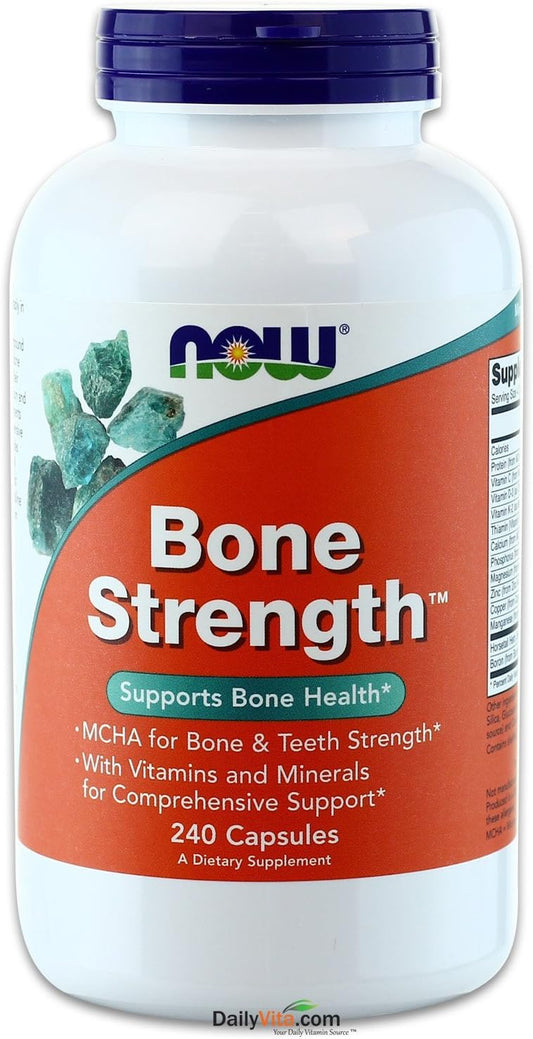 Now Foods Bone Strength Supplement - 480 Capsules (2 Pack) for Healthy Bones and Joints