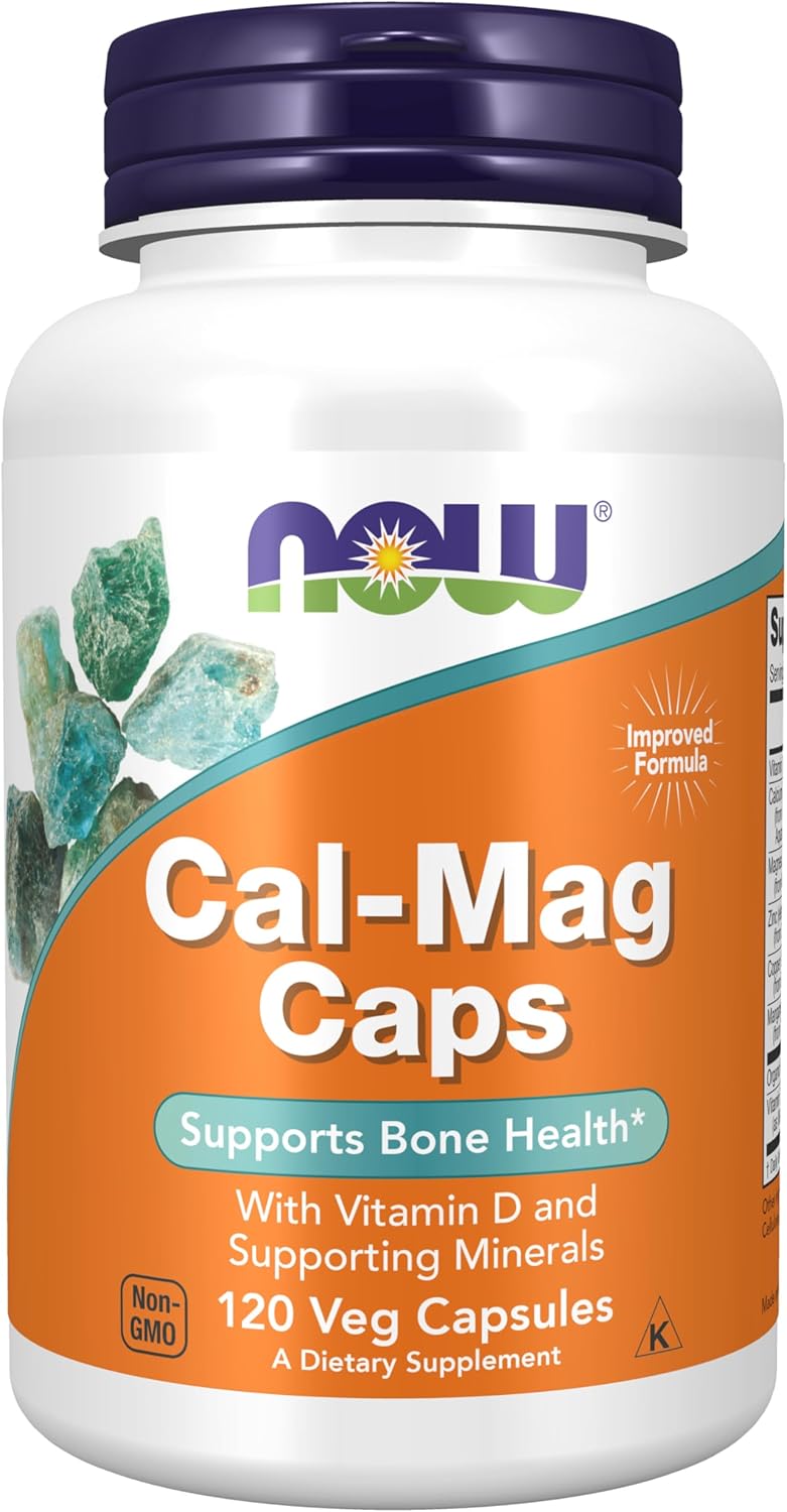 NOW Foods Cal-Mag with Zinc, Copper, Manganese, and Vitamin D - 120 Capsules