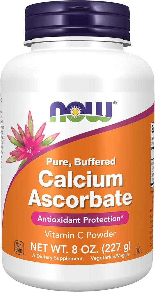 NOW Foods Calcium Ascorbate Powder - Buffered Antioxidant Protection - 8oz Jar