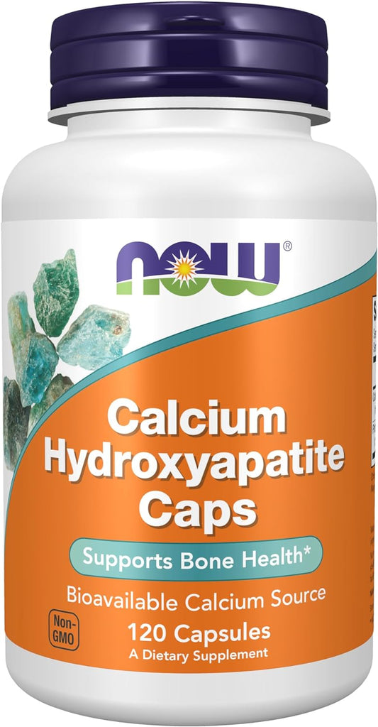 NOW Foods Calcium Hydroxyapatite Capsules - 120 Caps, Bone Health Support