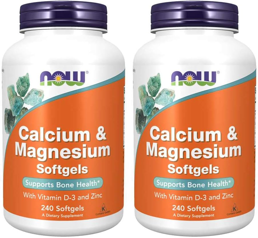 NOW Foods Calcium & Magnesium Softgel Supplement - 2 Pack, 480 Softgels
