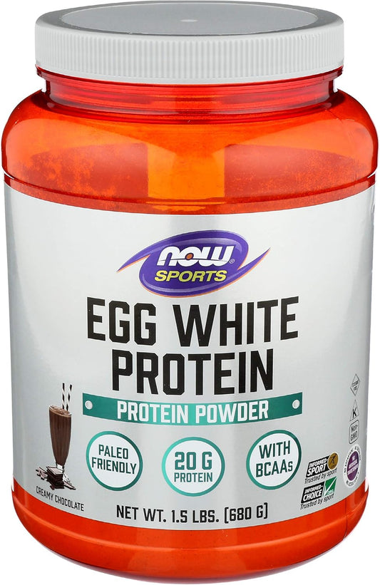 Now Foods Chocolate Egg White Protein Powder - 24 Ounce Jar