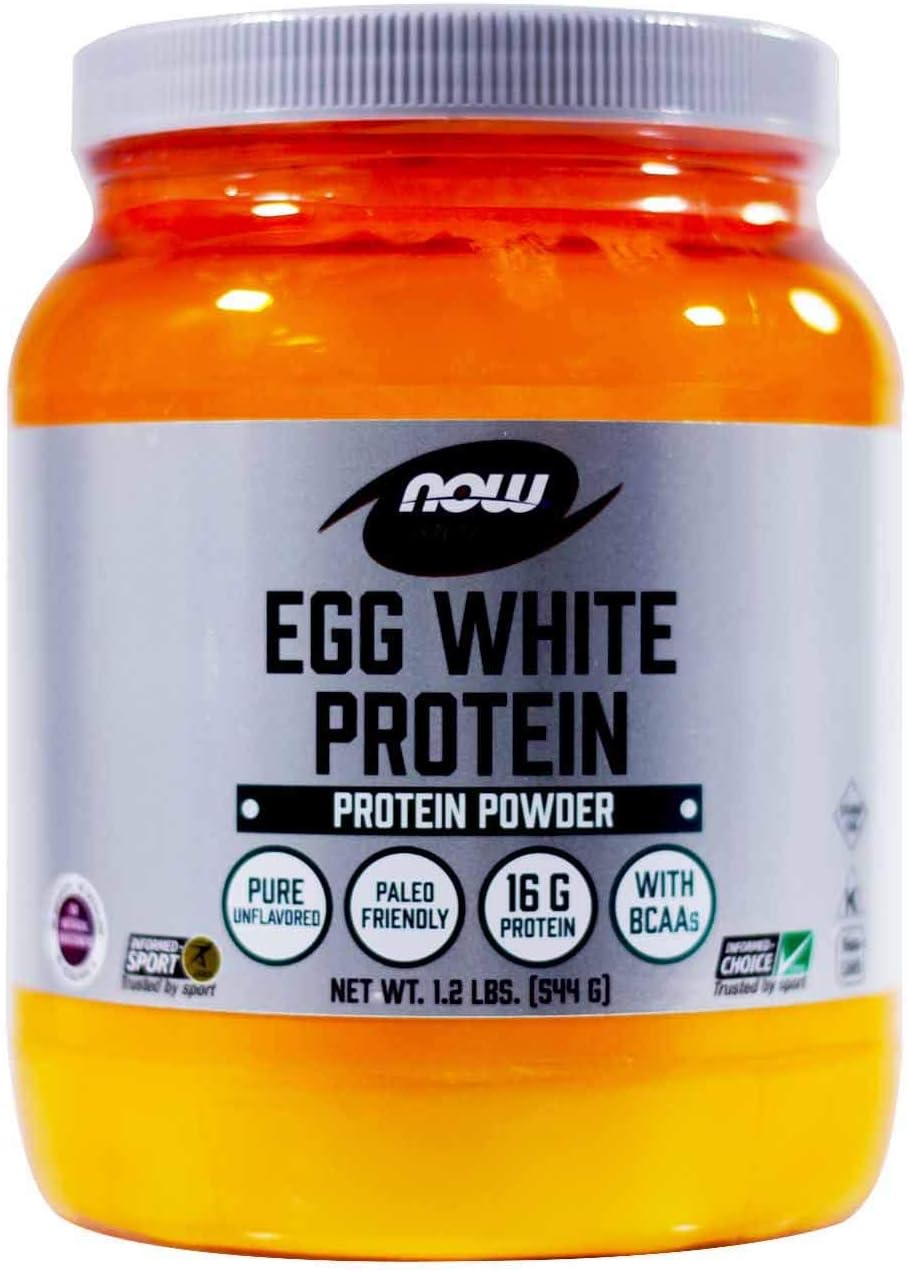 NOW Foods Eggwhite Protein, 2-Pack of 1.2 lbs - Natural Source of Protein for Muscle Recovery and Growth