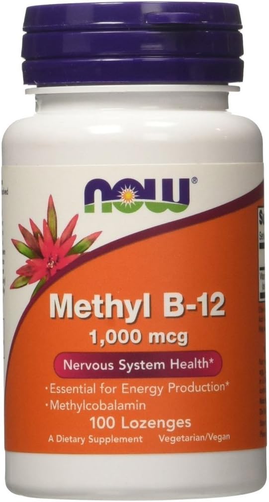 Now Foods Methyl B-12 1000mcg Lozenges, 200 Count (2 Pack)