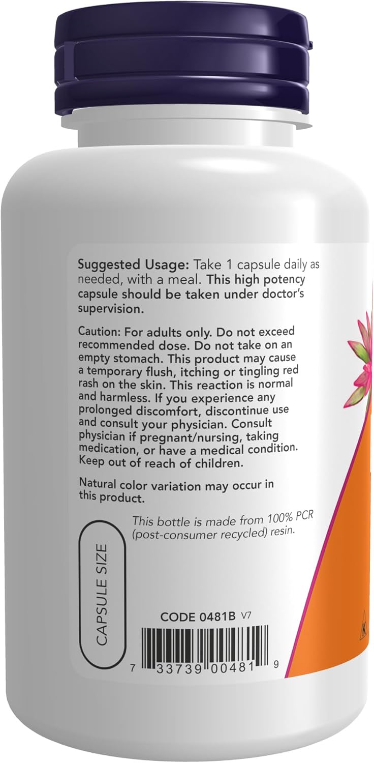 NOW Foods Niacin (Vitamin B-3) 500 mg Capsules - Pack of 3 - Essential B-Group Vitamin for Nutritional Health - NOW Supplements