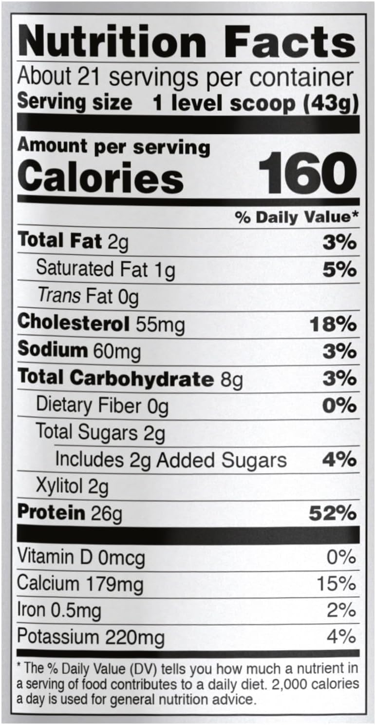 NOW Foods Sports Nutrition Whey Protein Vanilla Powder - 2lb, 26g BCAAs