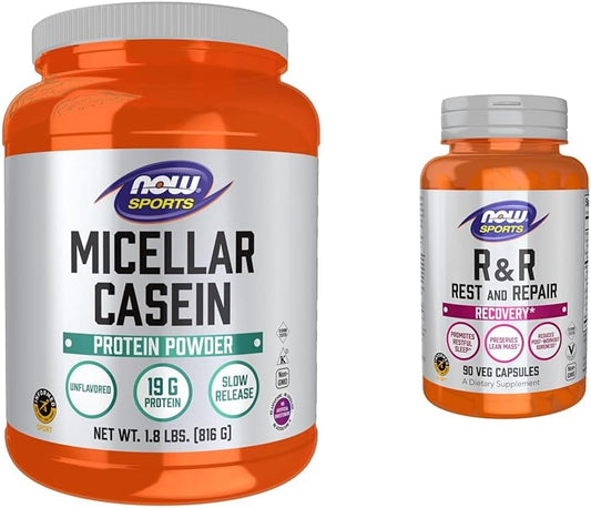 NOW Foods Sports Recovery Stack for Bedtime - Natural Supplements for Enhanced Recovery and Restful Sleep