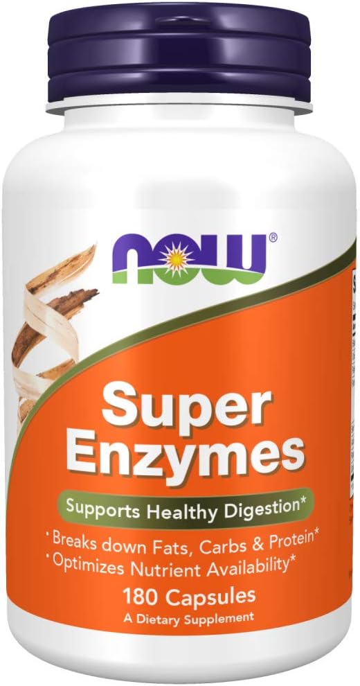 NOW Foods Super Enzymes 180 Capsules - Digestive Enzyme Supplement