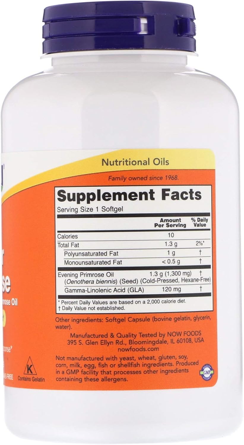 Now Foods Super Primrose 1300mg - 240 Softgels, Pack of 2
