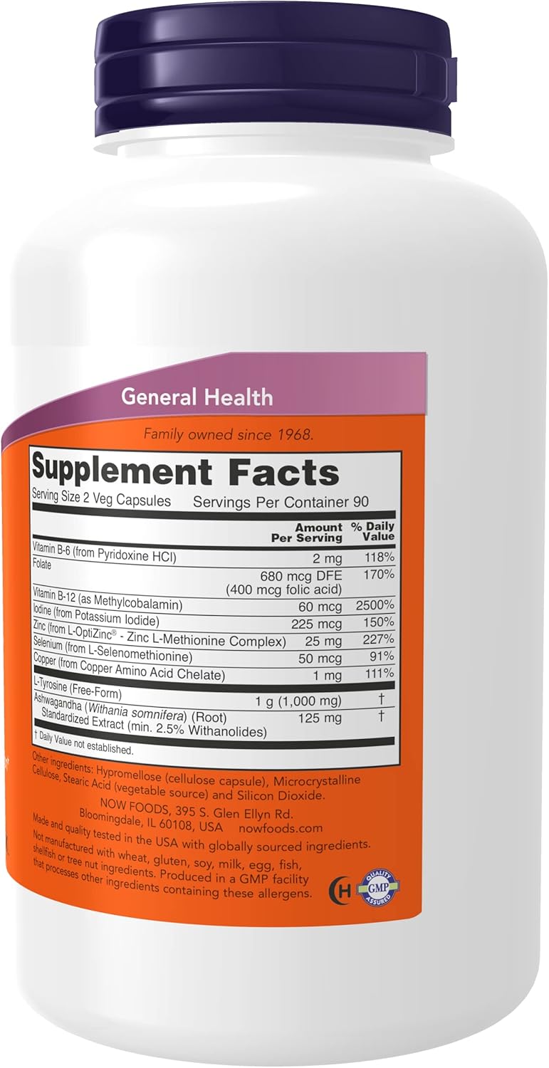 Now Foods Thyroid Energy 180 Vcaps - Pack of 2 for Healthy Thyroid Function and Energy Support