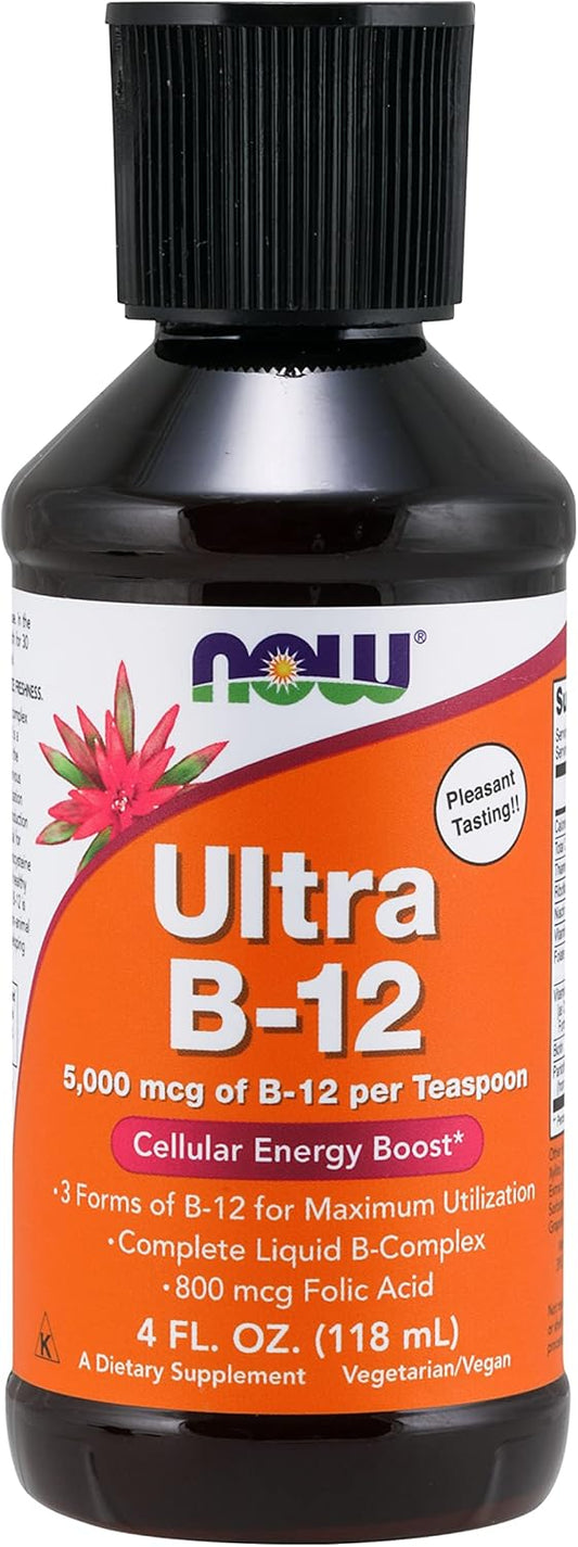 Now Foods Ultra B-12 Liquid Supplement - 4 oz Twin Pack