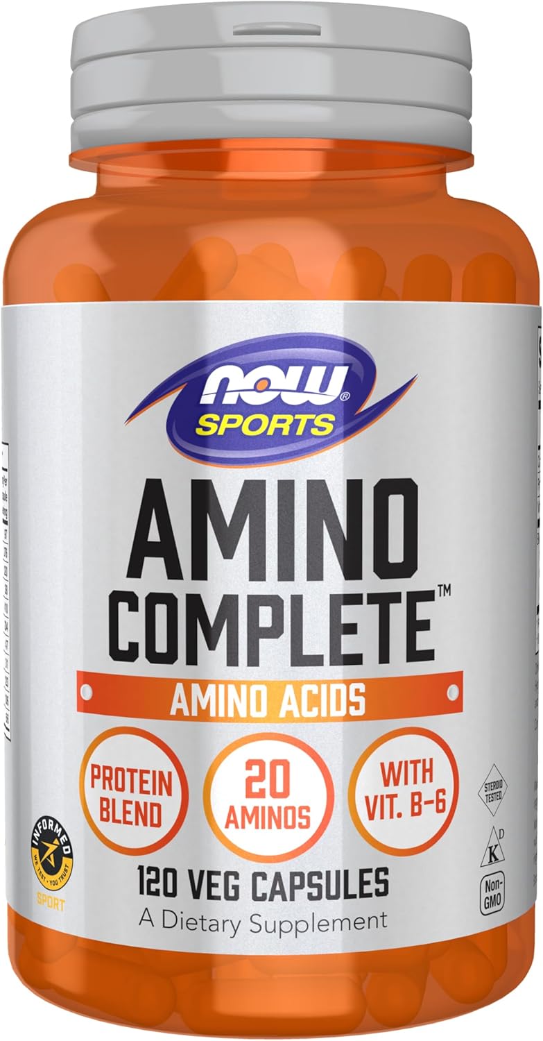 NOW Sports Nutrition Amino Complete with Vitamin B-6 - 120 Count by NOW Foods