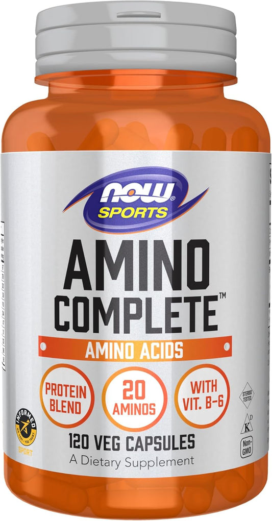 NOW Sports Nutrition Amino Complete with Vitamin B-6 - 120 Count by NOW Foods