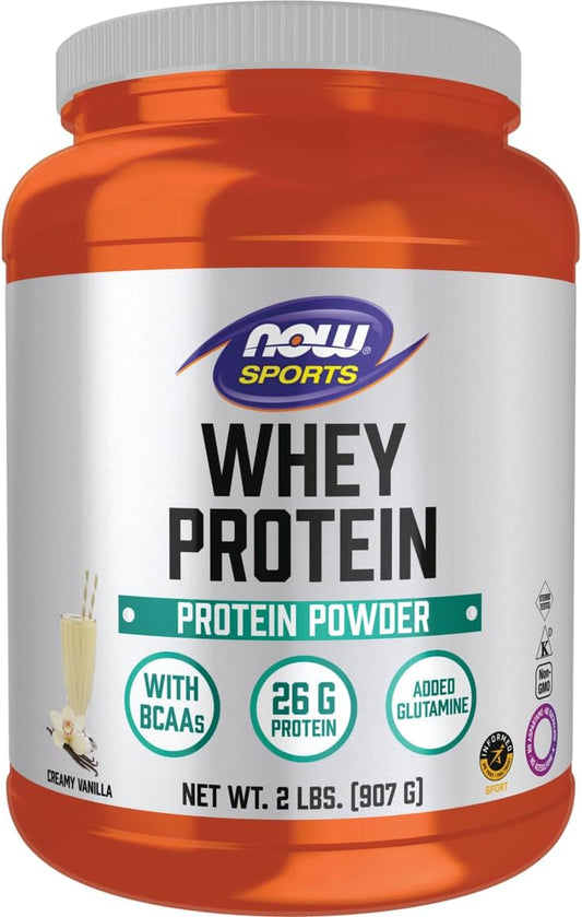 NOW Sports Whey Protein Natural Vanilla 2 lbs - High-Quality Whey Protein Powder