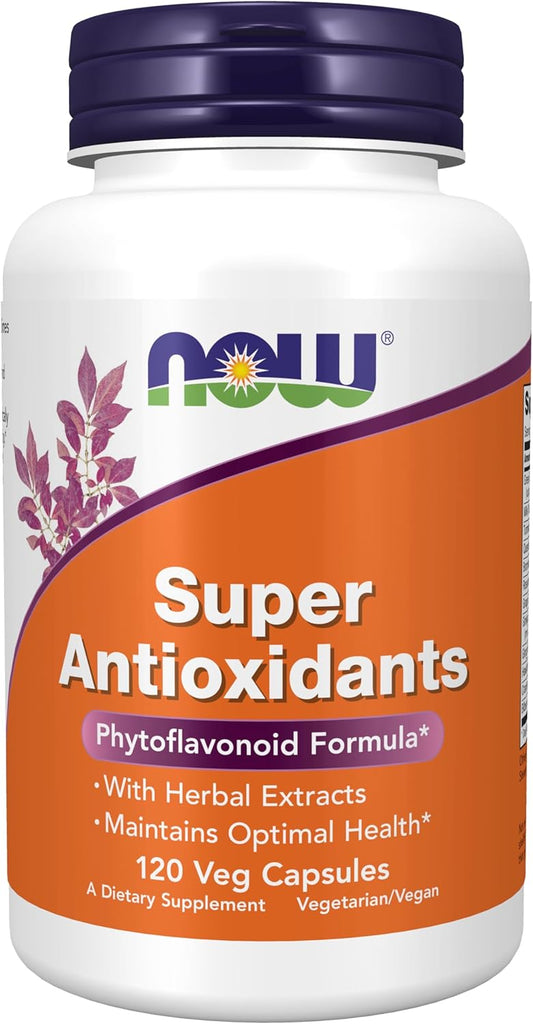 NOW Super Antioxidants Herbal Extracts Flavonoids Immune Support 120 Veg Capsules