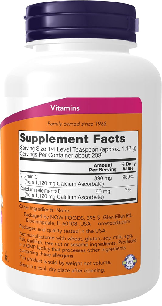 NOW Supplements Calcium Ascorbate Powder - Buffered Antioxidant Protection - 8-Ounce (2 Pack)