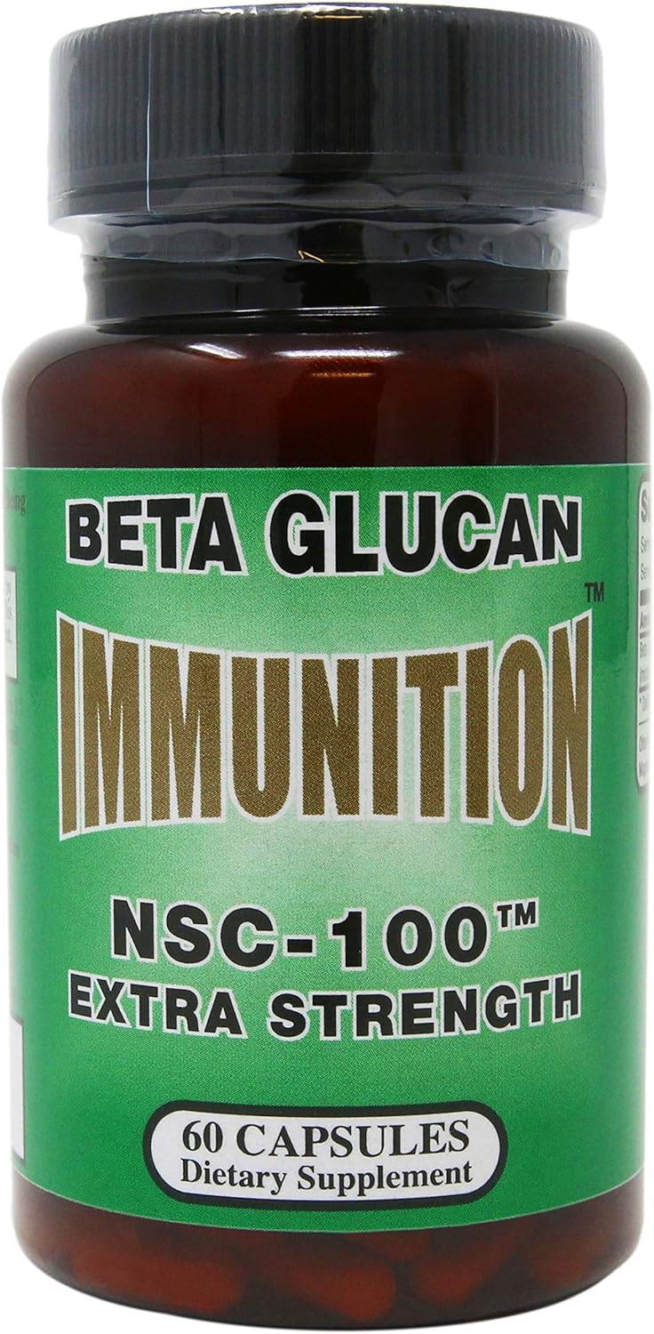 NSC Immunition NSC 100 Beta Glucan Extra Strength Capsules - 10mg - 60 Count