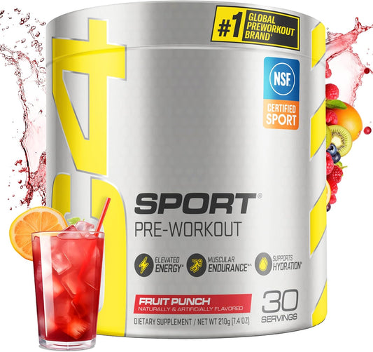 NSF Certified Cellucor C4 Sport Pre Workout Powder in Fruit Punch Flavor - 30 Servings