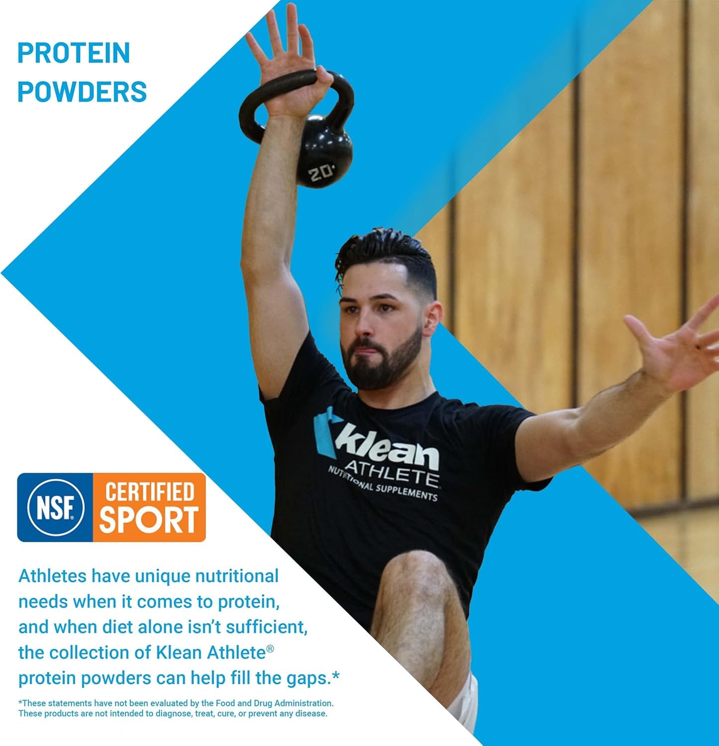 NSF Certified Klean Casein Protein Powder for Muscle Recovery - Natural Chocolate Flavor - 23.2 Ounces